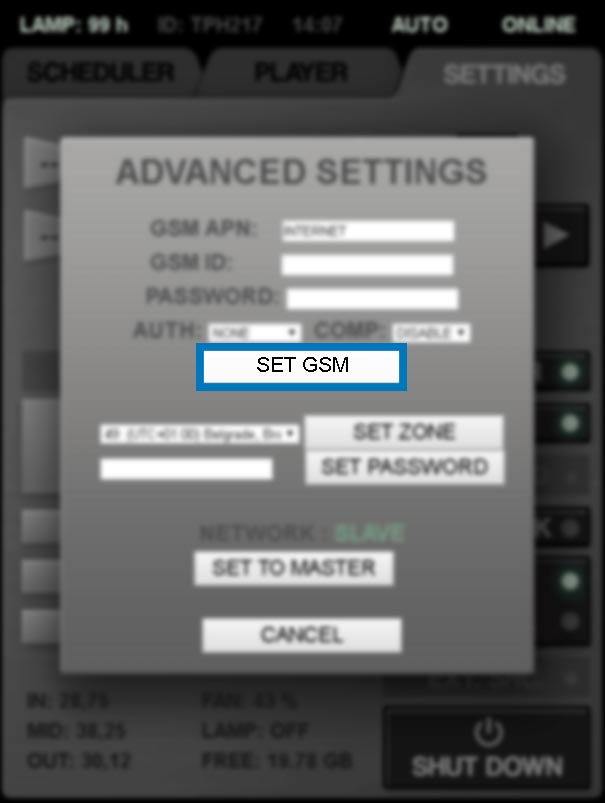 WebGUI set GSM